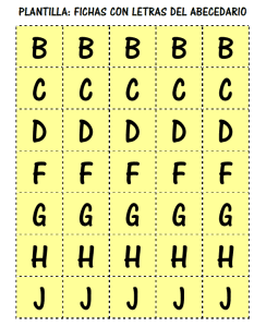 Plantilla letras abecedario