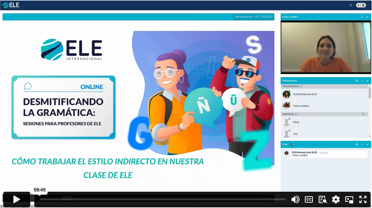 El estilo indirecto en la clase de ELE